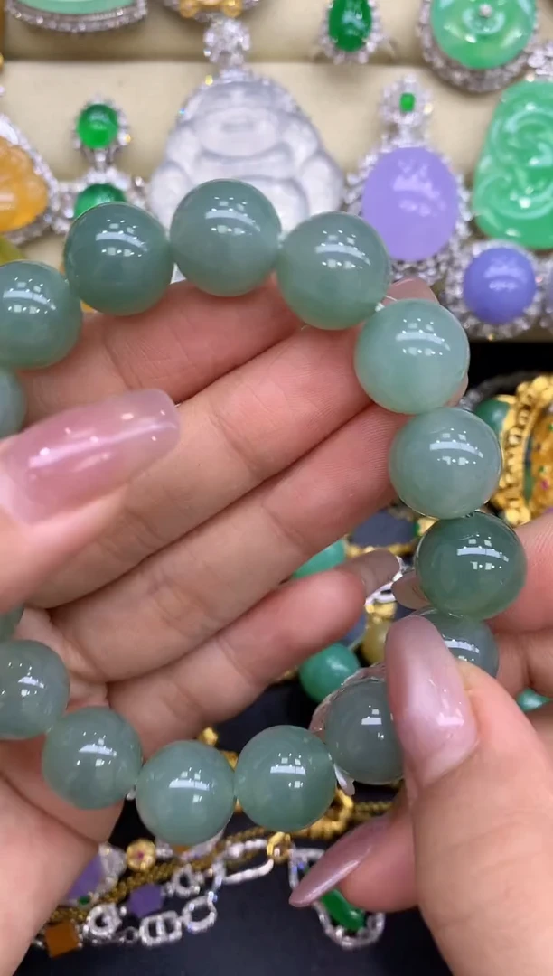 未镶嵌手串翡翠420-中国好珍宝