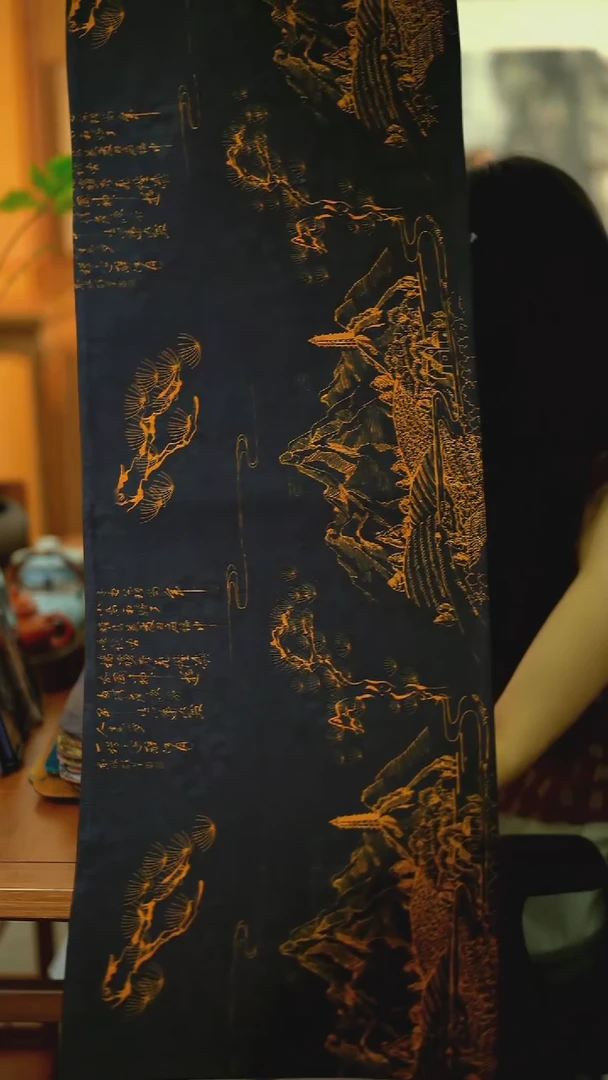 新品~香云纱90*32赤壁怀古