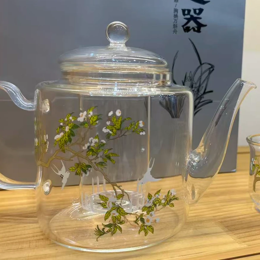 满江红专属（梨花白燕高硼硅煮茶壶）