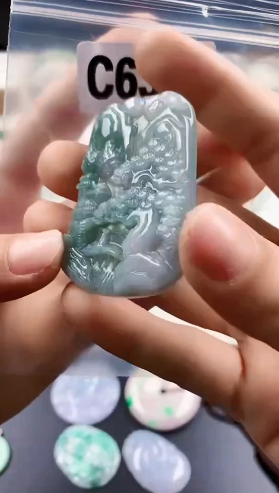 颈饰未镶嵌翡翠天然翡翠吊坠挂件