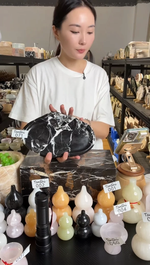石材071 宝黑云朵盘