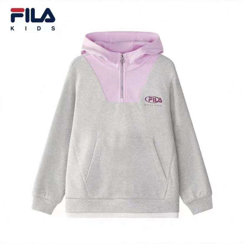【连帽拉链】 FILA斐乐儿童女大童休闲运动百搭连帽卫衣K12G541209F