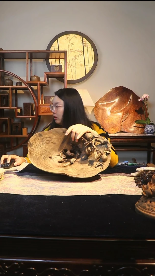 金丝楠阴沉木葫芦果盘
