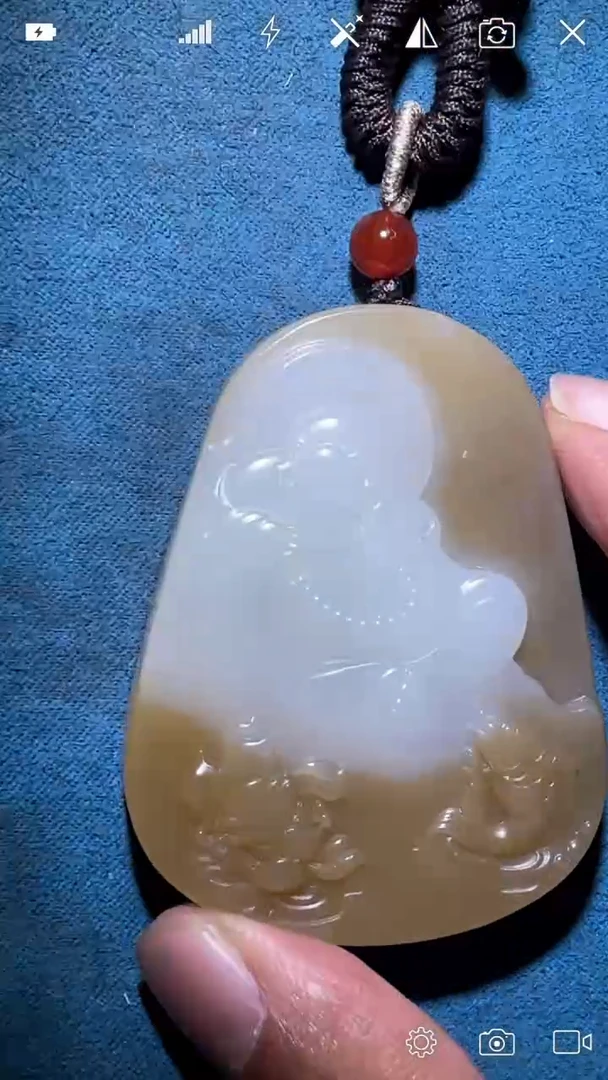 未镶嵌和田玉把件LY   弥勒佛