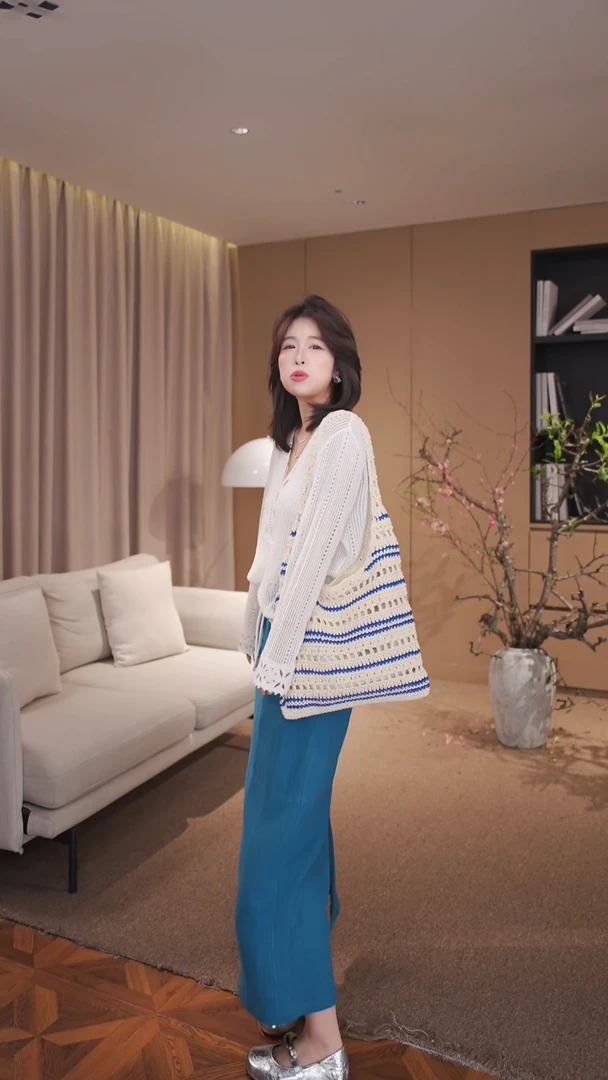 广州琴姐 欧若风时尚夏日海风编织休闲单肩包2025新款 2212