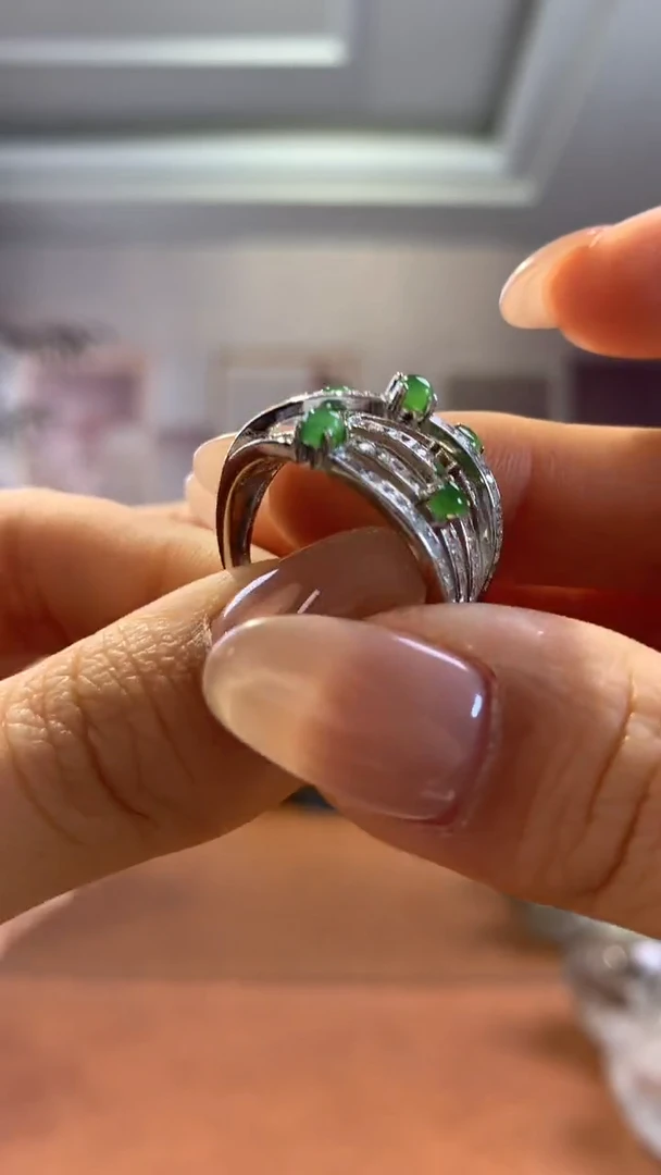 【闪购商品】和田玉戒指未镶嵌碧玉戒指