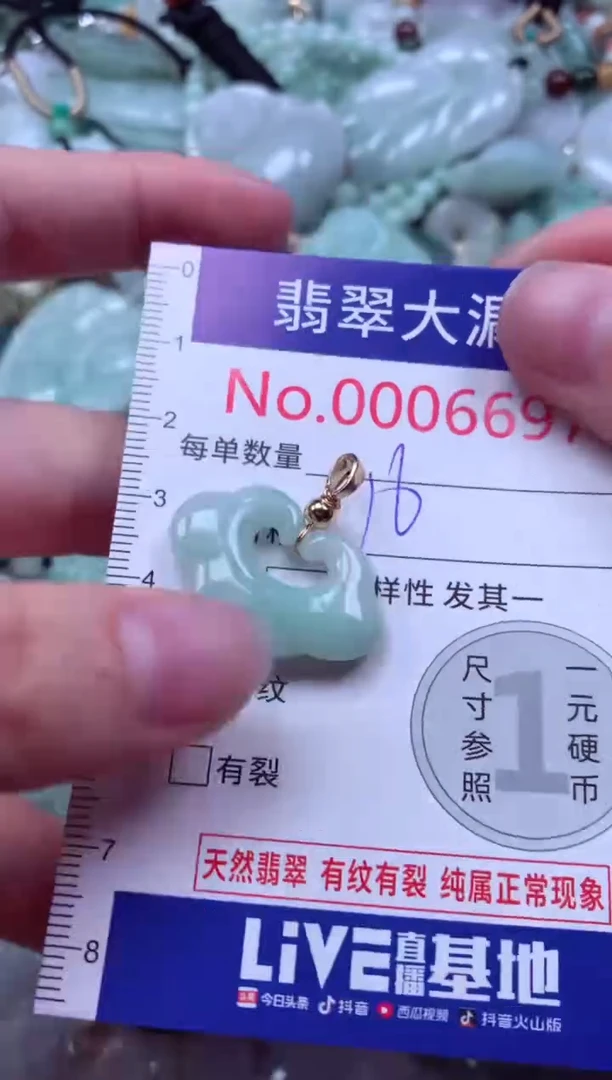吊坠(不含链)未镶嵌翡翠6697