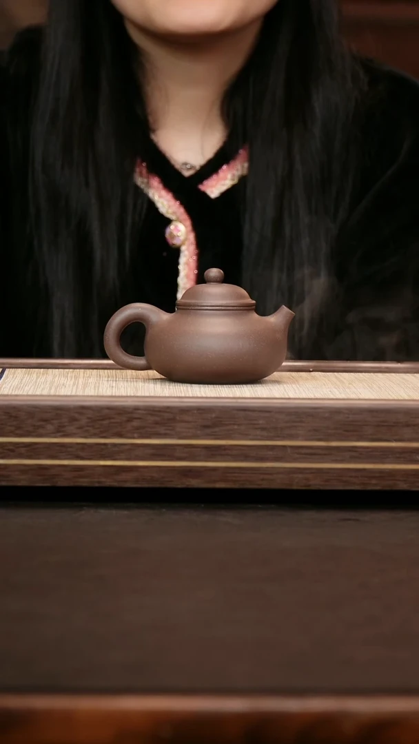 茶壶紫砂天青泥暗肝色 容天150cc 小号