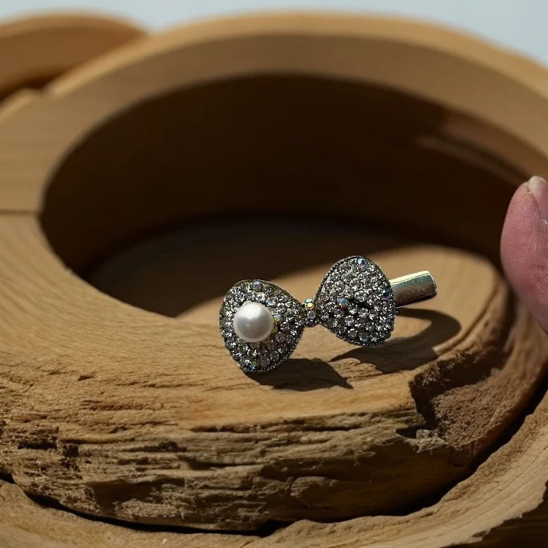 8-8.5mm天然淡水珍珠锦上添花造型珍珠发夹