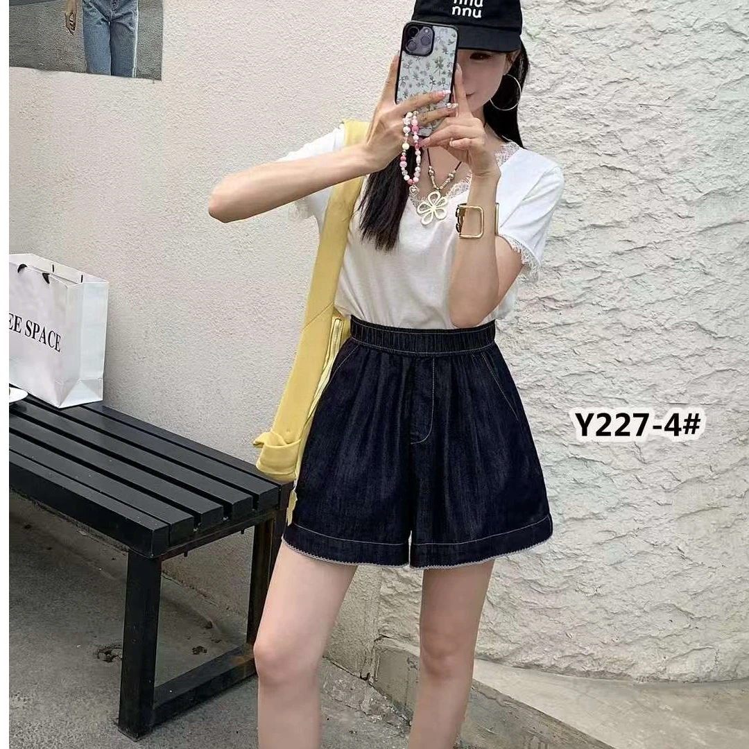 Y227-4时尚松紧腰短裤休闲裤