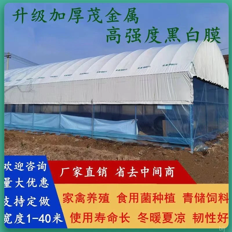 养殖大棚膜鸡鸭加厚抗老化遮阳塑料膜遮盖降温大棚黑白膜隔热进口