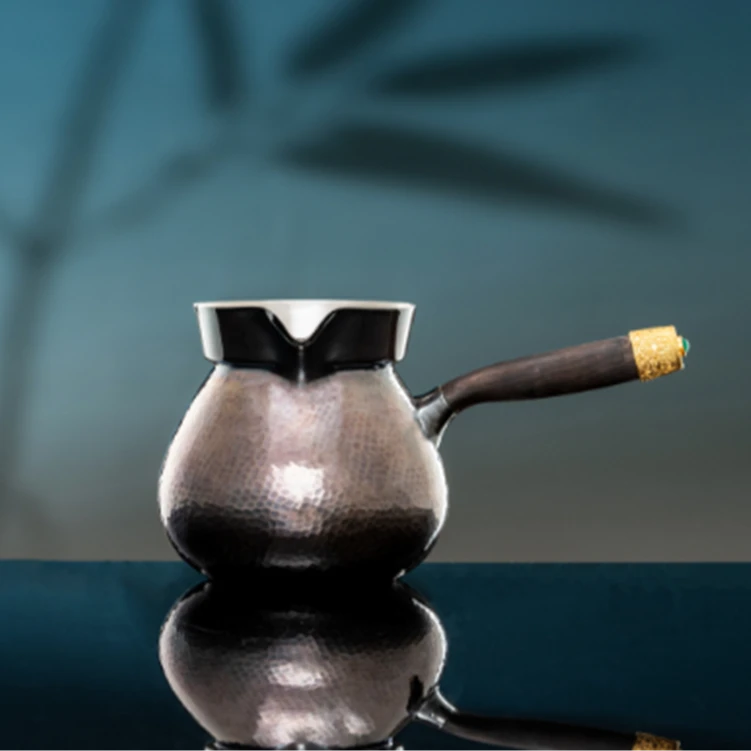 DZ0183 呆坐-整敲掐丝玄紫天阔侧把公道杯（225cm)