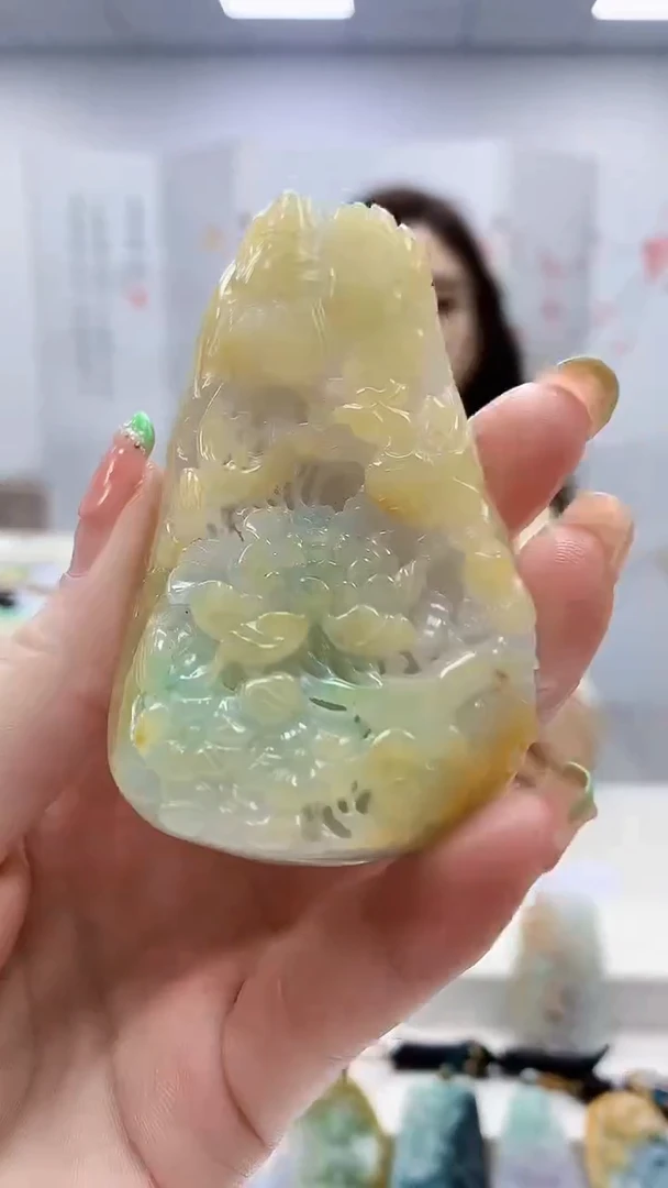 未镶嵌定制翡翠4829ry-毛货挂件100