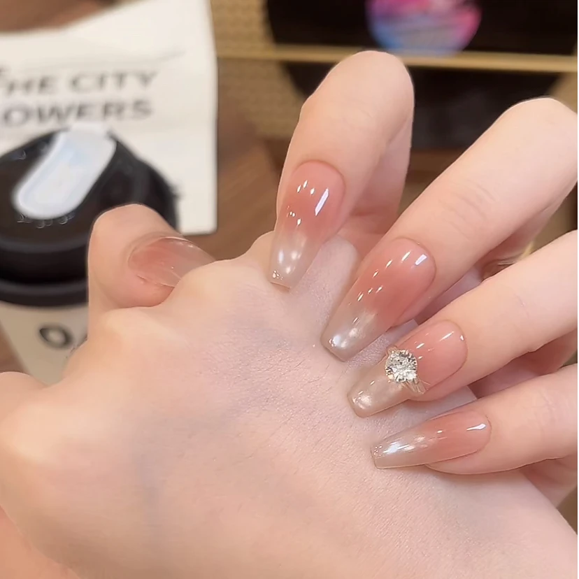 【永恒】小末汀显白气质华子钻全华玻璃珠猫眼简约温柔穿戴甲