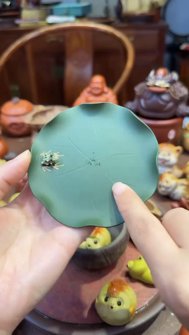 紫砂茶宠紫砂荷叶