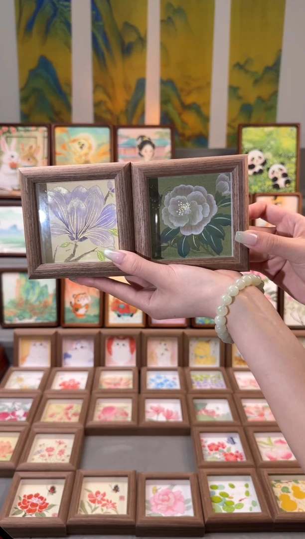 国画紫玉兰 白山茶 一组11