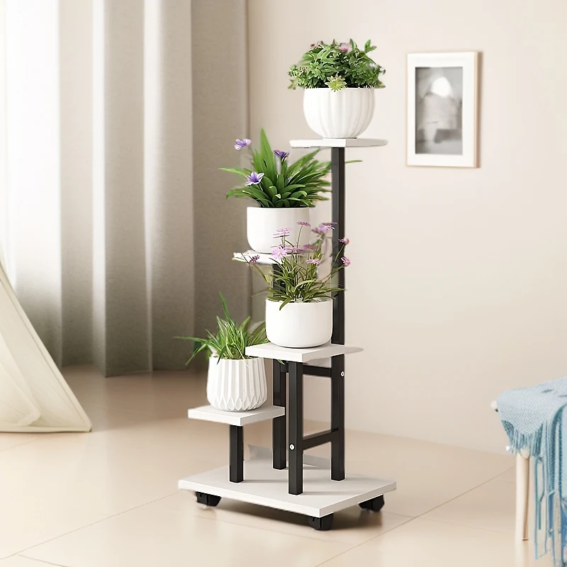 北欧客厅落地式高档实用阳台置物架花盆简约现代铁艺室内花架子