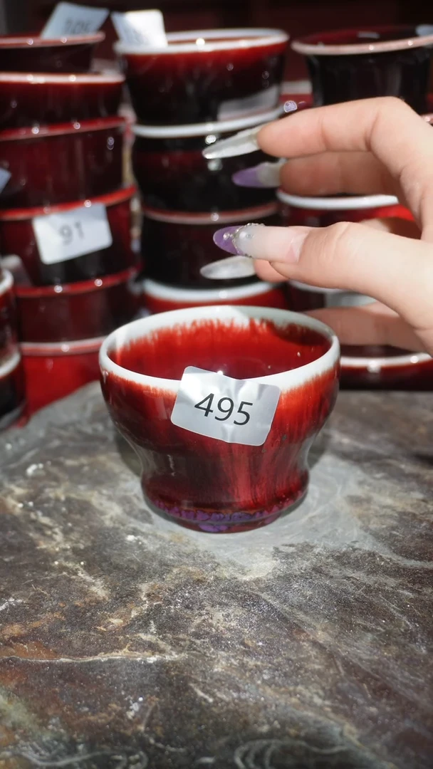 摆件陶精品窑变钧瓷茶器