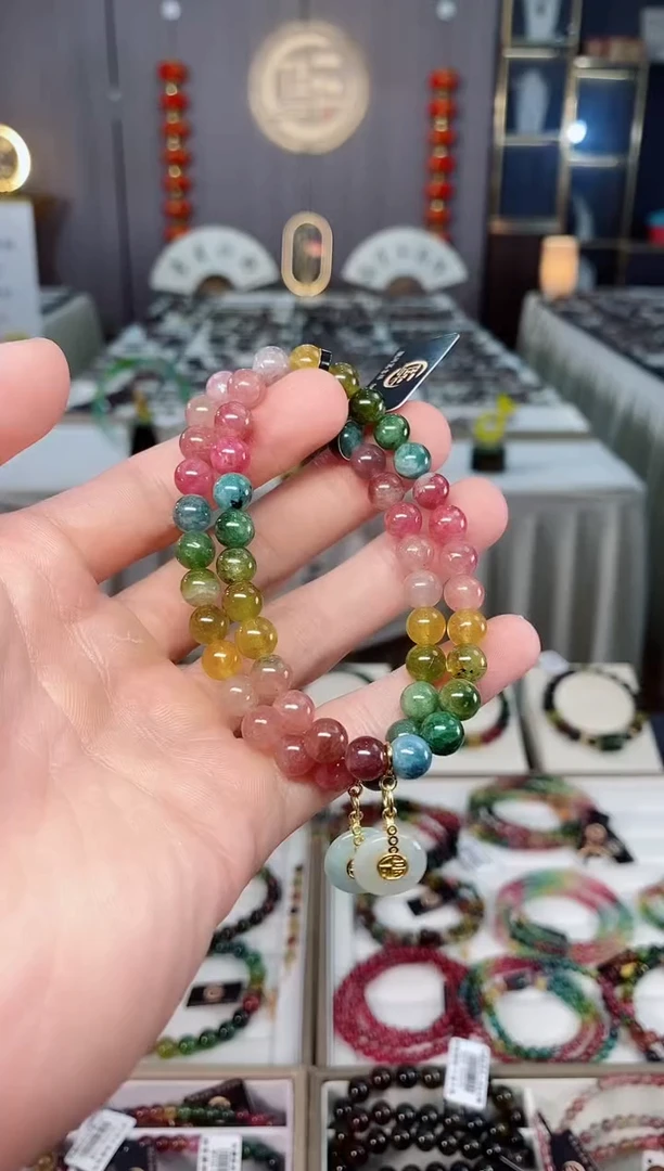 未镶嵌老矿碧玺单圈手串7mm+碧玺xion多样性发一条