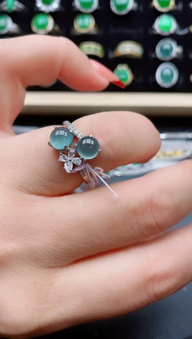 【闪购商品】翡翠戒指银S925镶嵌50805501