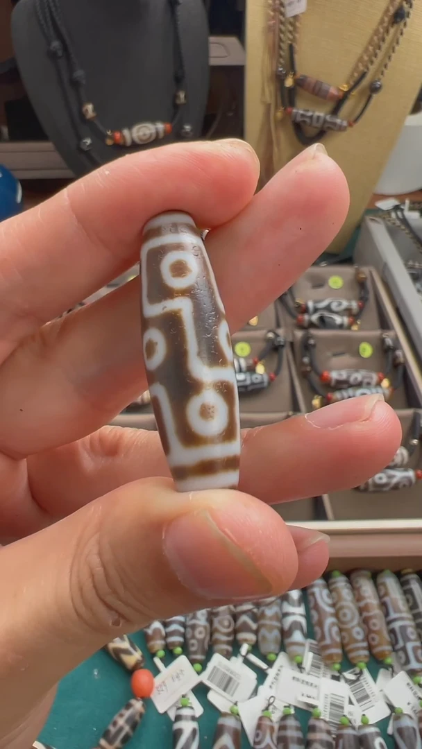 玛瑙/玉髓颈饰未镶嵌小卢全手工玛瑙天珠