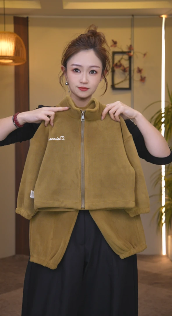 儿童秋冬加绒加厚保暖套装韩版男童女童奥利绒俩件套中大童