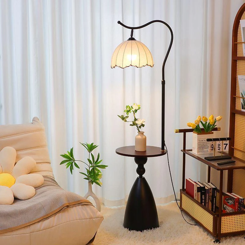 复古氛围灯落地灯客厅沙发边几置物设计感卧室床头边落地灯具