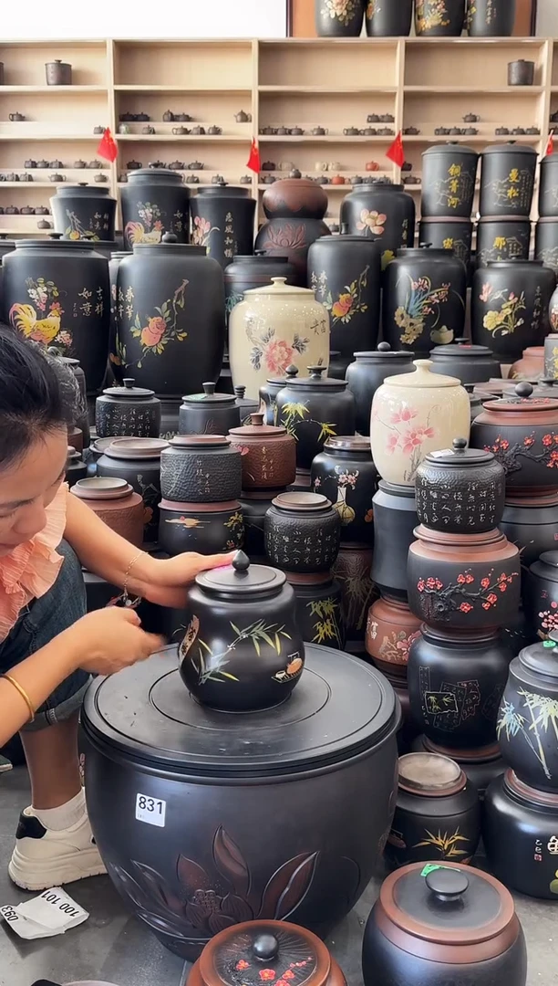 罐瑕疵茶叶罐  小葫芦彩填    306