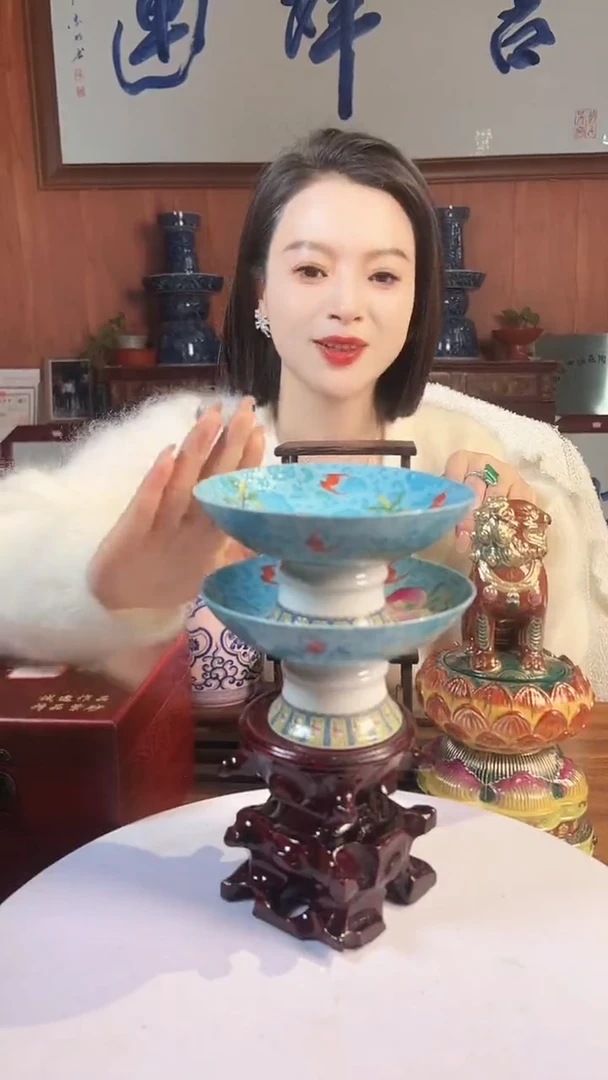 摆件陶景德镇陶瓷青花摆件12