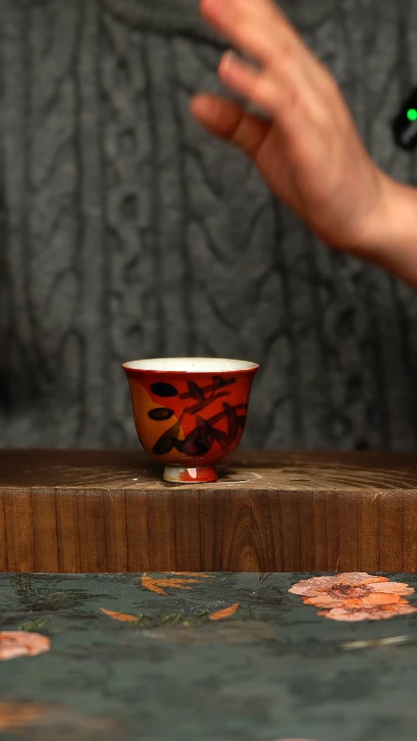 杯釉下彩手工手绘同款陶器