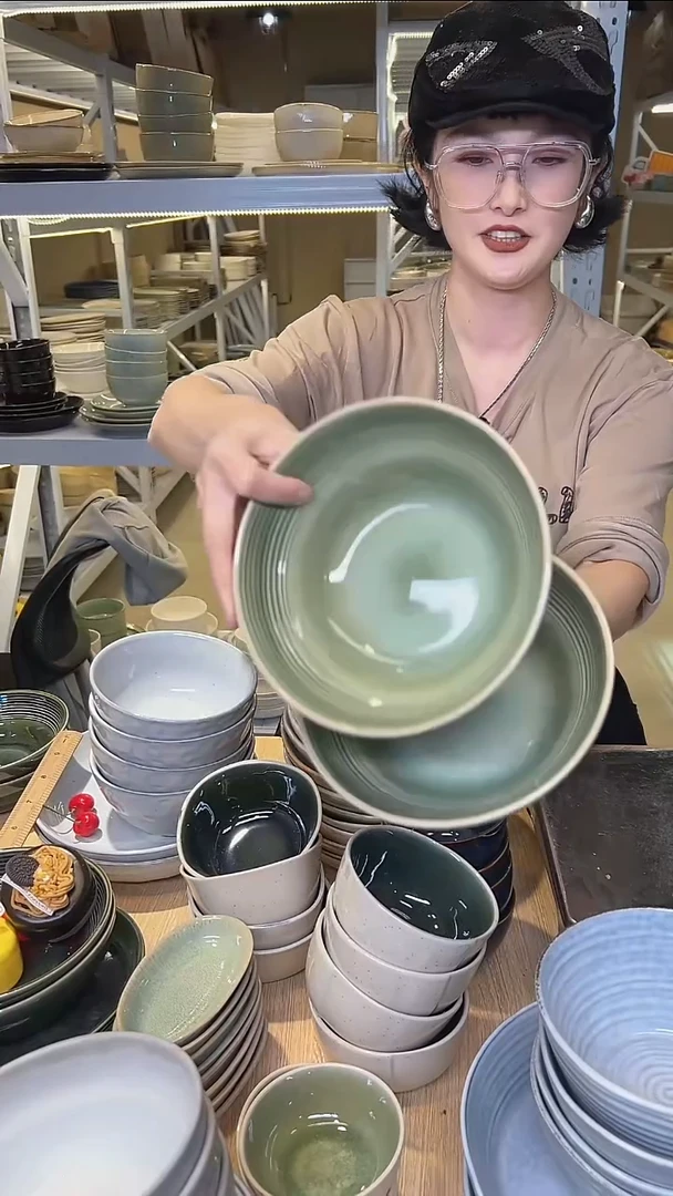 瓷175高温釉下彩陶瓷餐具默认微瑕