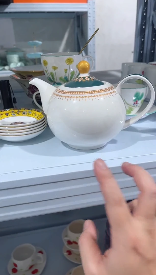 瓷片日用陶瓷（简装）茶壶一个