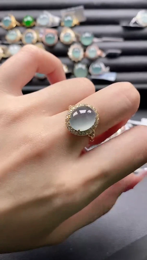 【闪购商品】翡翠戒指银S925镶嵌1111