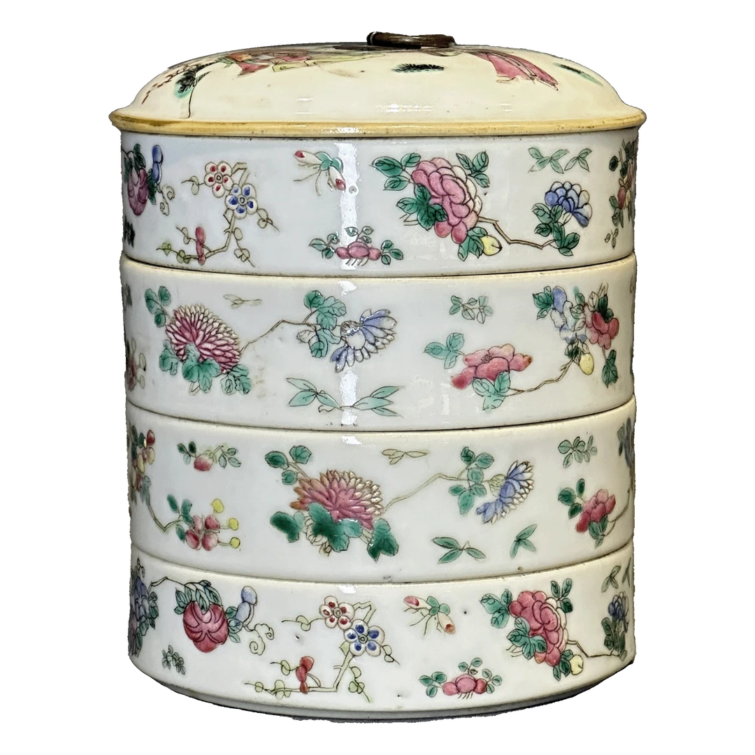 20292089y粉彩福禄寿喜盖盒