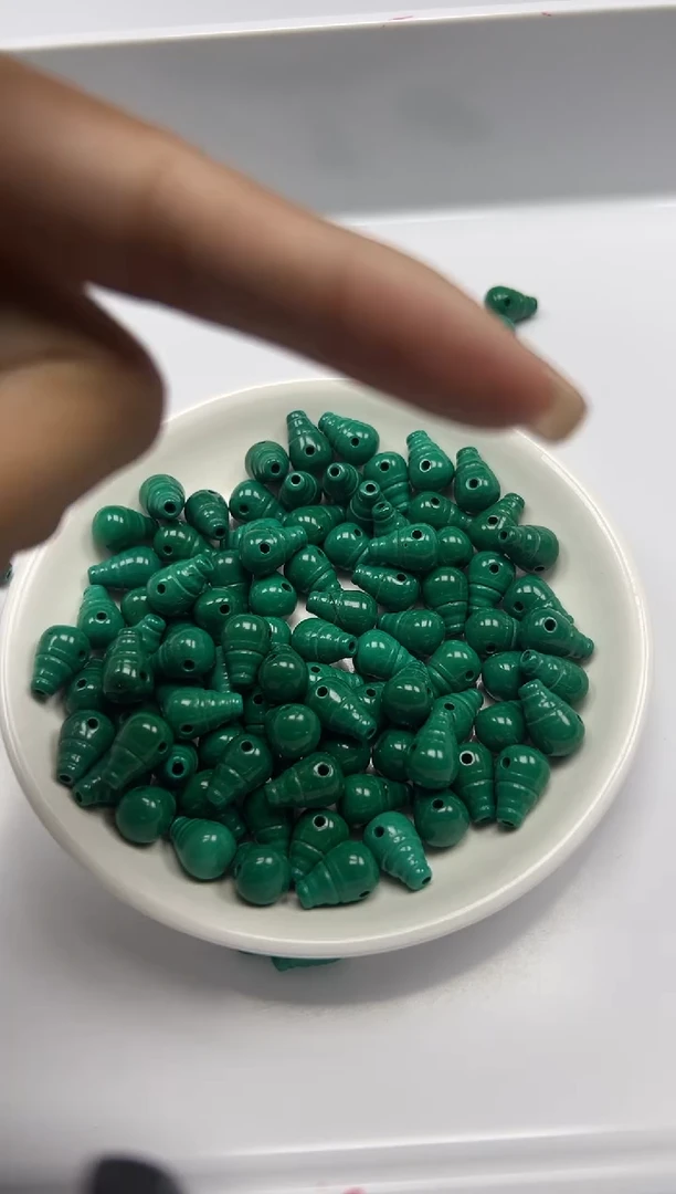 玛瑙/玉髓颈饰银S800镶嵌x1339绿*松玉化三通*1颗