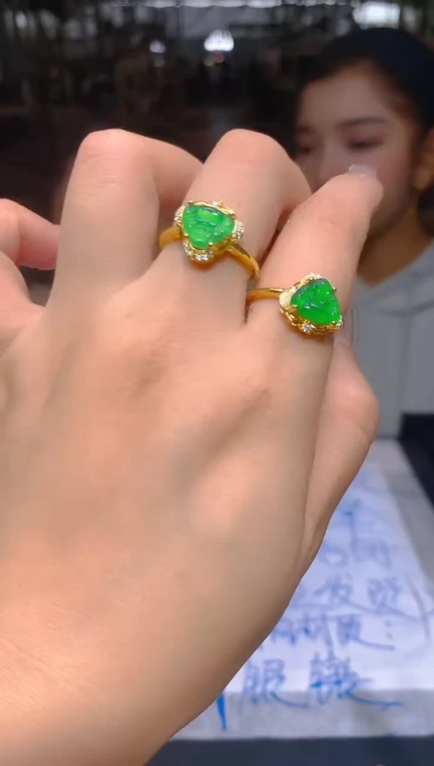 翡翠戒指未镶嵌天然翡翠未镶嵌28多样性发货（发其一）