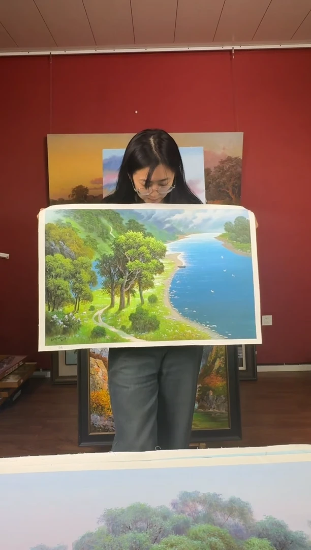 油画【98号】约50*70cm丨朝鲜原创纯手绘孤品油画丨顺丰包邮