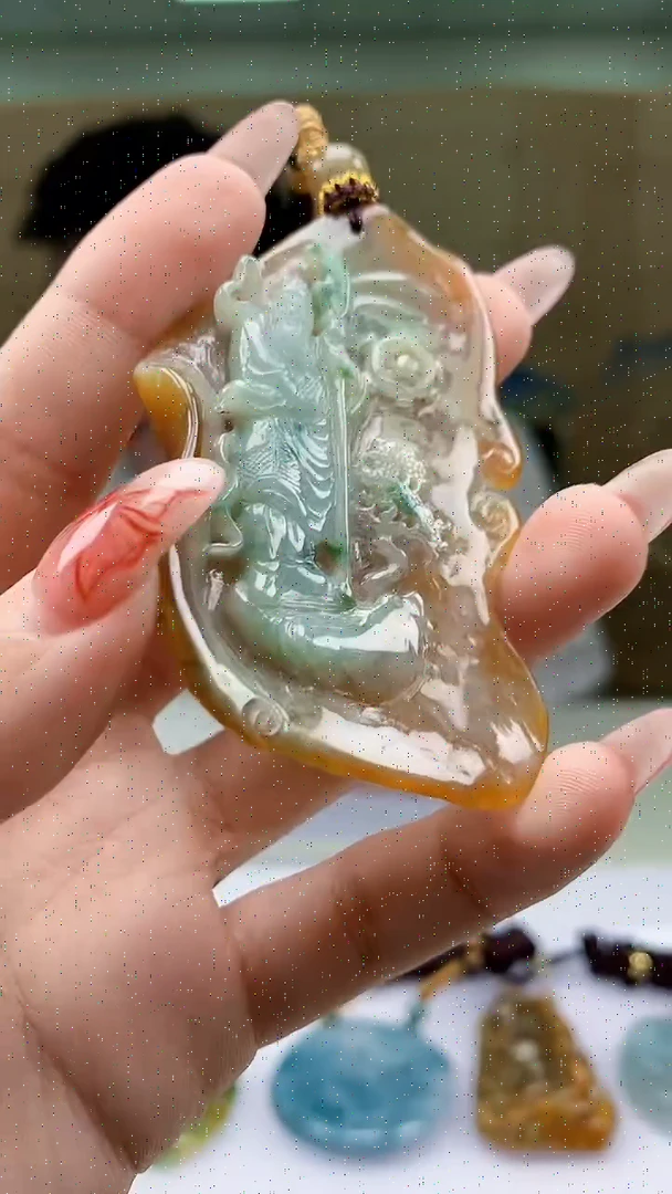 【闪购商品】定制翡翠未镶嵌5028ty-毛货挂件142