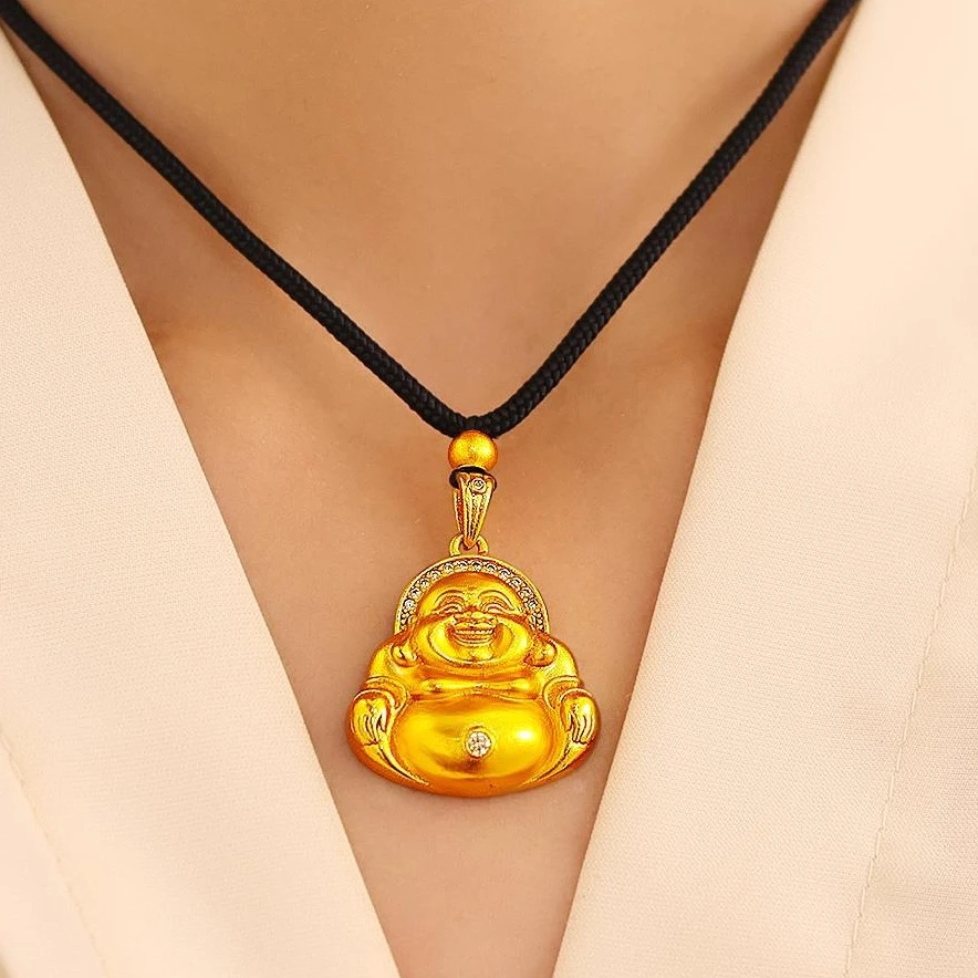 新款古法传承大肚弥勒佛吊坠-默认