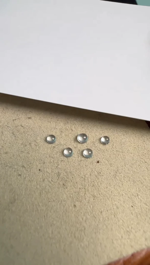 未镶嵌定制翡翠方**?白冰蛋面