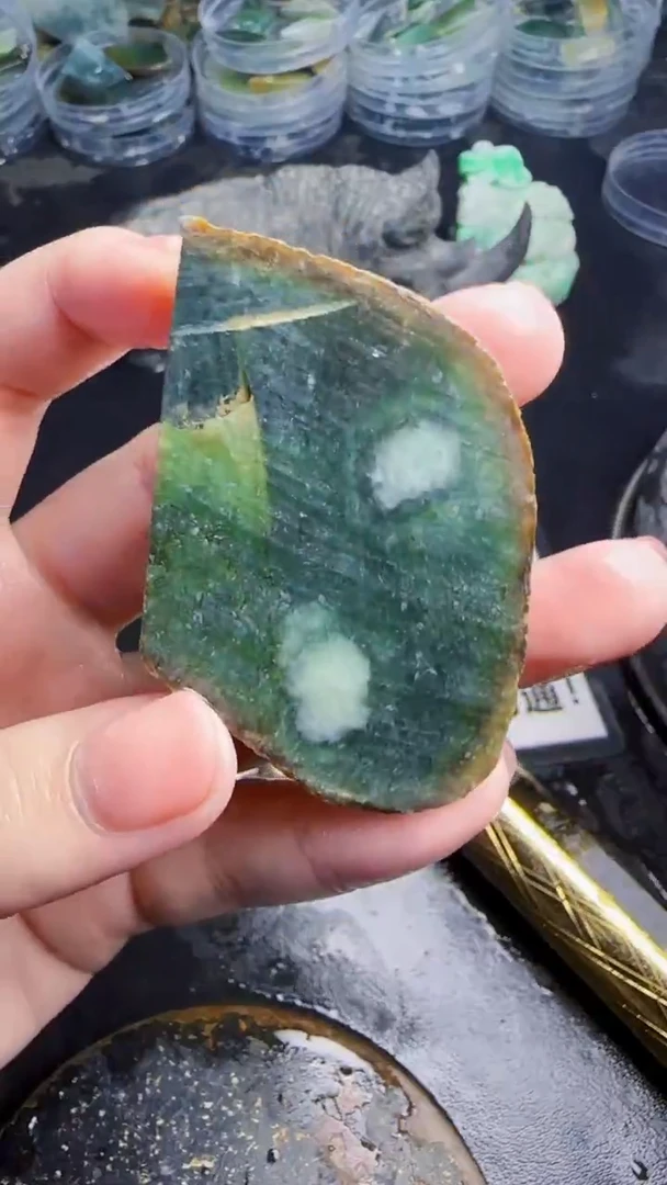 未镶嵌挂件翡翠南****)天然翡翠054