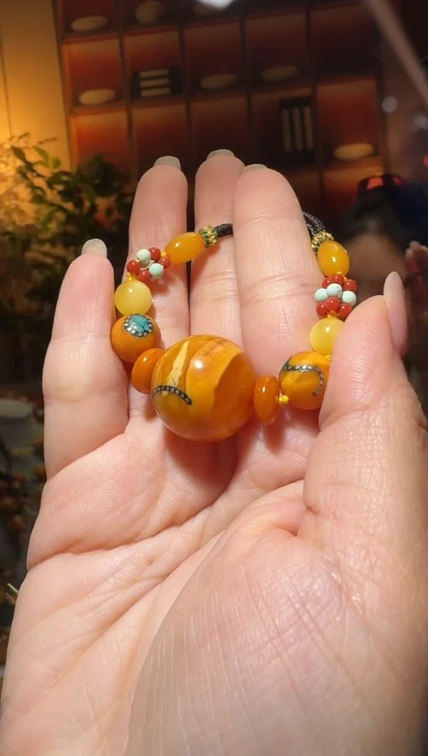 蜜蜡颈饰未镶嵌198天然蜜蜡珠宝奇石全都保真