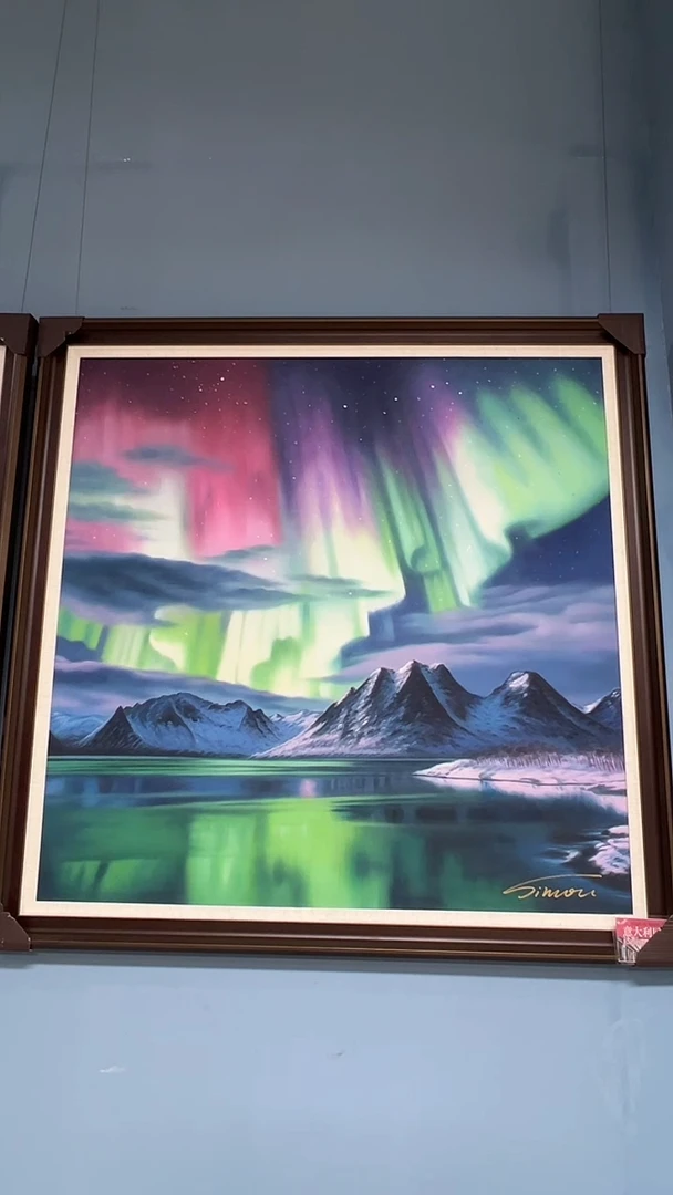 油画陶宗健-100*100-油画作品-极光