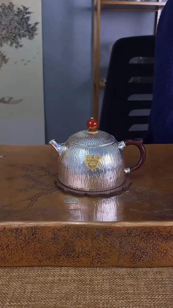 不二银工秦权泡茶壶