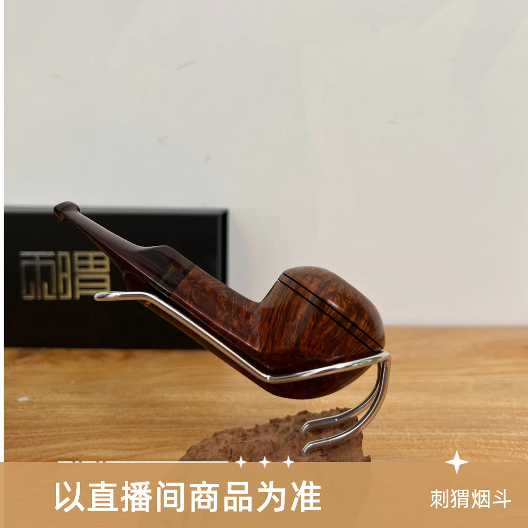 刺猬石楠木烟斗  陶同款双腰牛头