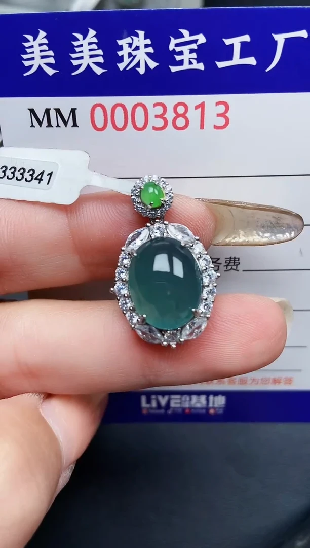 【闪购商品】翡翠颈饰银S925镶嵌3813