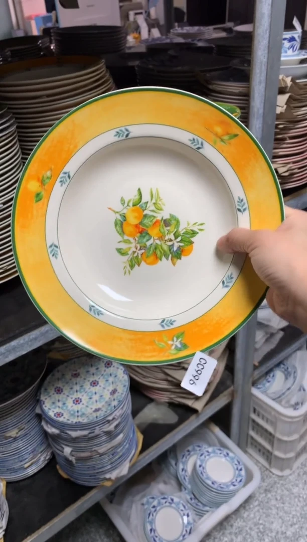 【闪购商品】瓷片陶瓷原单CC996餐具1个汤盘