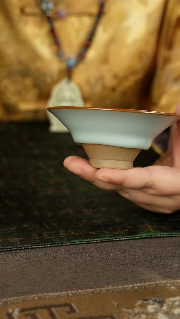 紫*南善窑厂汝窑主人杯