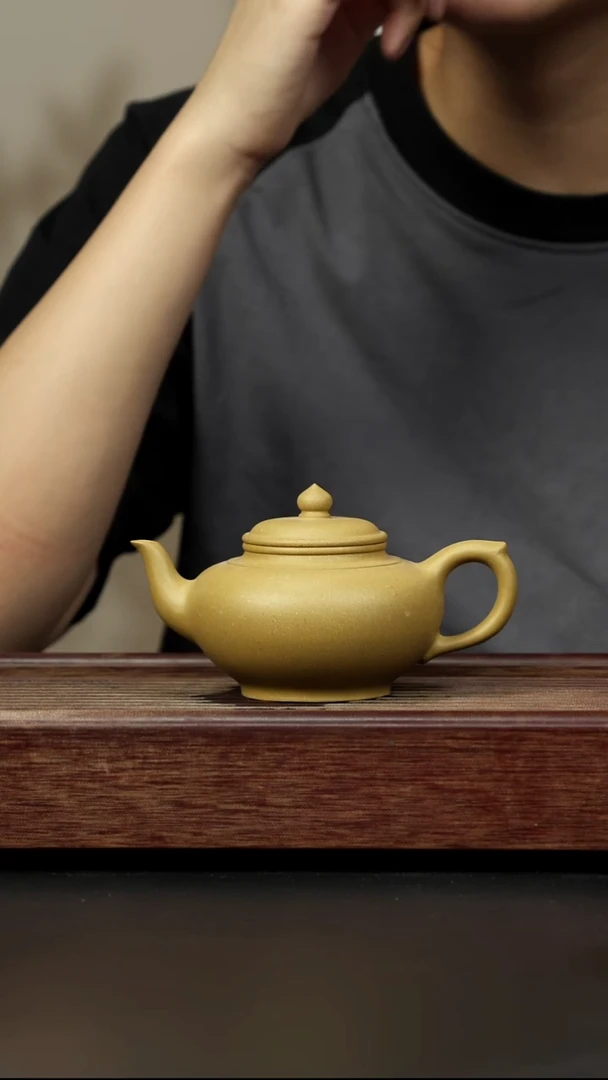 紫砂茶壶黄金段 笑樱