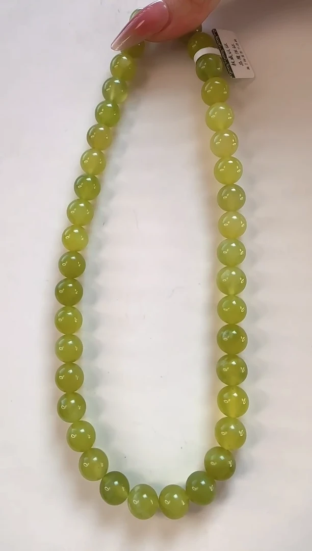未镶嵌岫玉颈饰项链约11MM